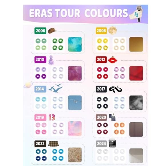 Friendship Bracelet Kit for TS ERAS Tour, 30 Colors 3mm Glass Beads MIXED UP - Picture 2 of 9